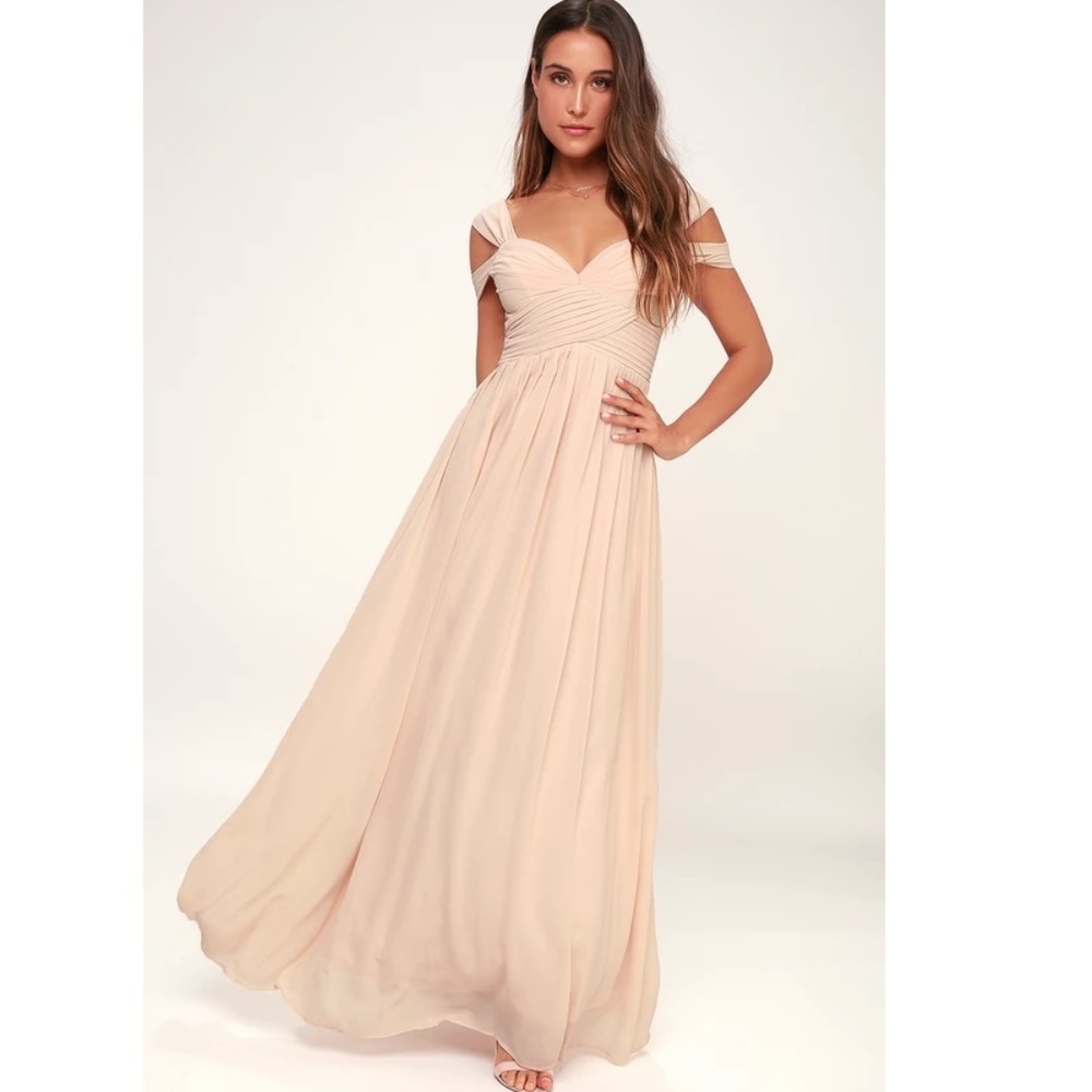 Lulu's Blush Pink Formal Maxi Dress Size M…